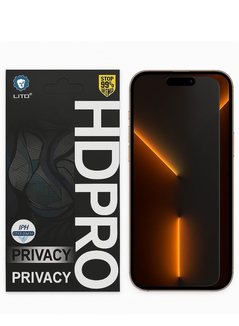 ليتو إسكرينة فامية فاخرة (Privacy) من LITO الأوريجينال لهاتف iPhone 17 Pro Max – حماية مميزة لخصوصيتك من التطفل، وحماية قوية من الصدمات والخدوش اليومية، بملمس تاتش ناعم وسلس للغاية - Image 1